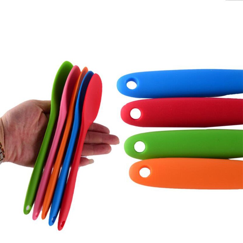Cake Boter Spatel Siliconen Lepel Mengen Lepel Lange Steel Kookgerei Servies Keuken Soep Lepels Mixer Koken Gereedschap