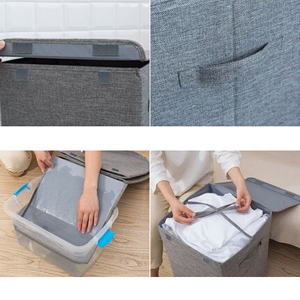 Cesto de almacenaje de ropa sucia, cesta grande y lavable para el hogar, Almacenamiento Simple, lavandería, dormitorio, Cubo de almacenamiento de ropa plegable