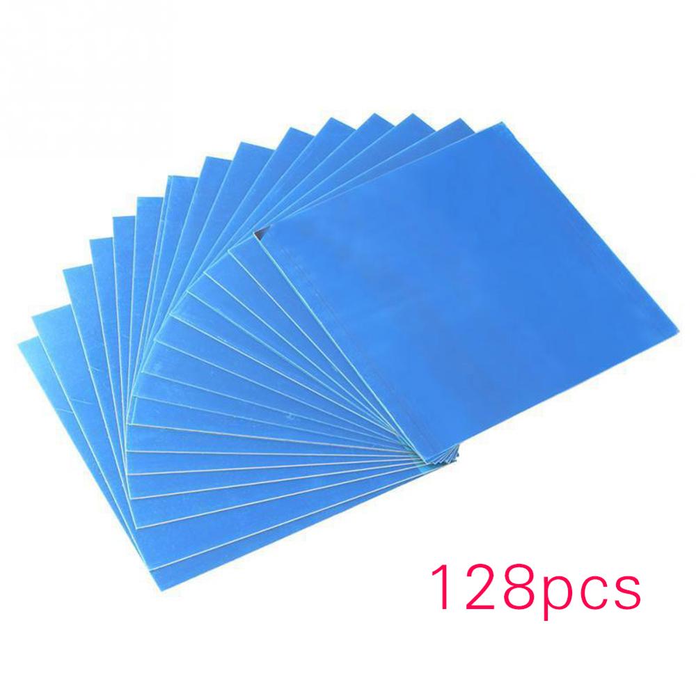 Mirror Wall Stickers Decorative Self Adhesive Furniture Films 15X15cm Square PS Mirror Foil Wall Stickers: 128 pieces