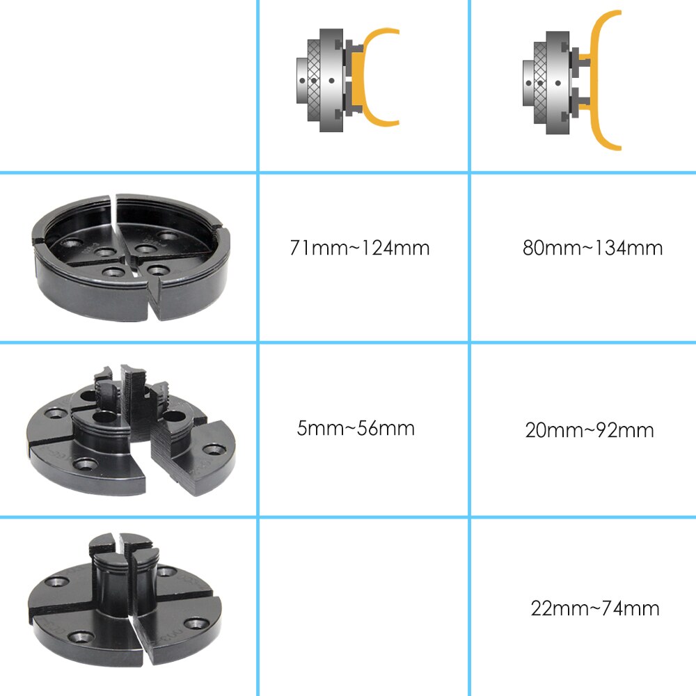 Woodworking Lathe Chuck Wood Spin Chuck Self-centering Linkage Bevel Gear Chuck Round Claw 4 Four-jaw Chuck