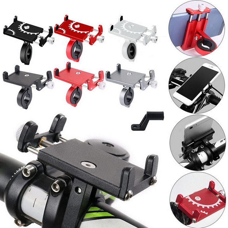 Aluminum Bicycle Phone Holder For Smartphone Outdoor Adjustable Support GPS Bike Phone Stand Mount Bracket Bicycle Accessories