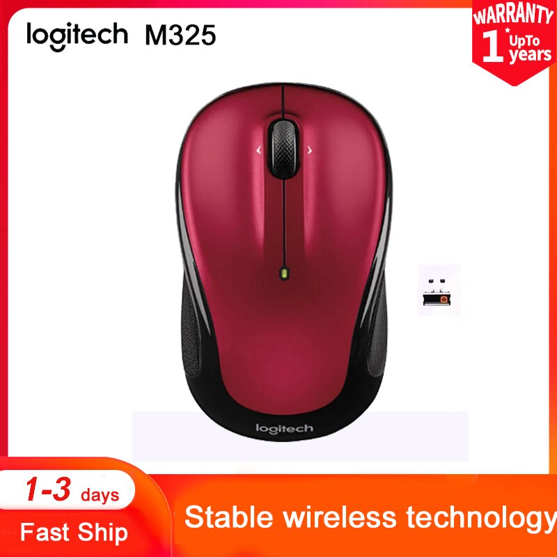 Logitech M325 Wireless Mouse 3 Buttons USB 1000 DPI 2.4GHz Unifying Optical Mouse Computer Peripheral Accessories For Computer