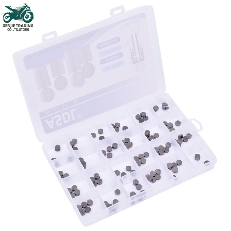 9.48mm Valve Shim 5pcs Motorcycle Engine Parts Adjustable 1.2-4.0 Complete Refill Kit for Honda for Suzuki for Yamaha Kawasaki