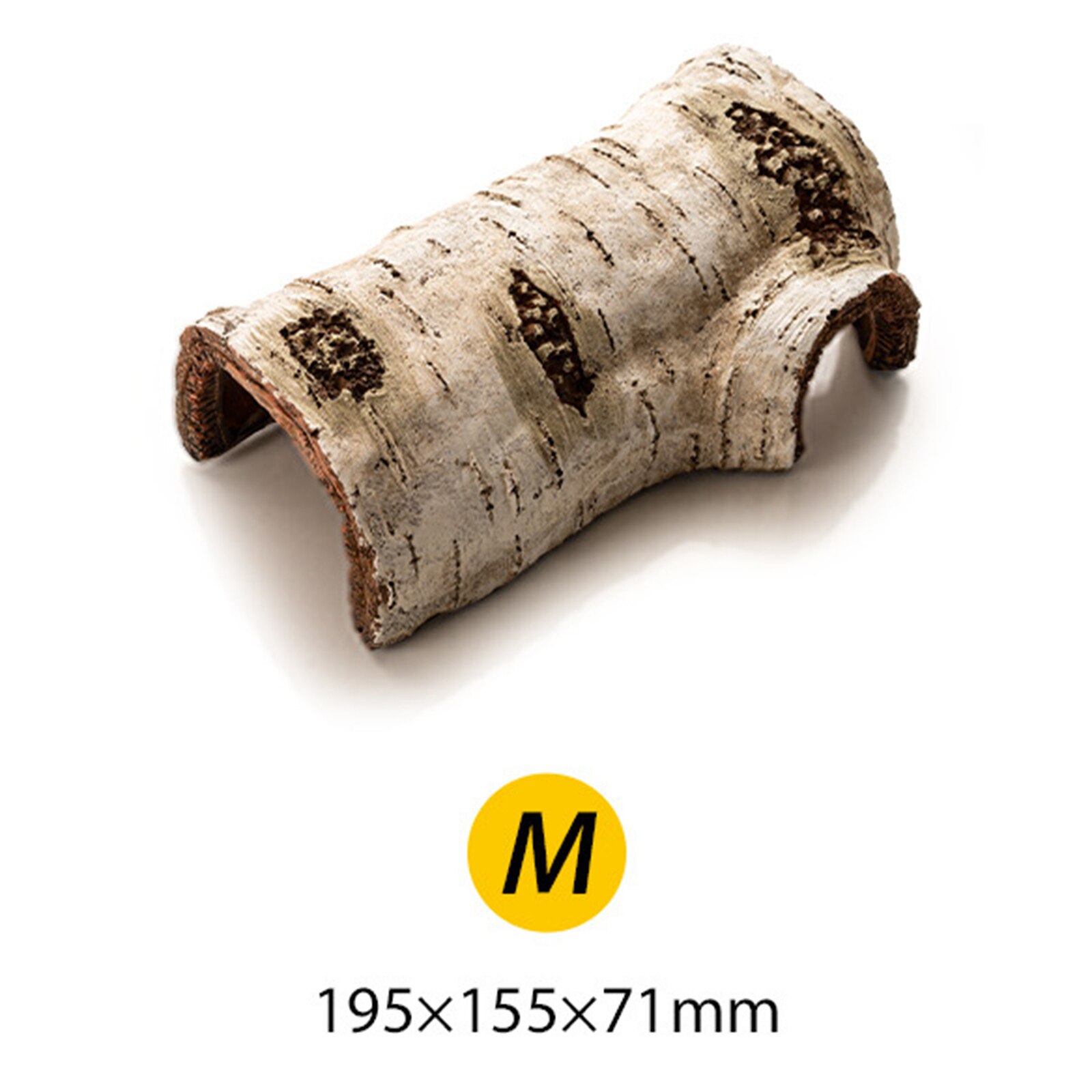 Reptiles Snake Avoid Hiding House Landscaping Climb Pet Habitat Ornament Gray Hole Simulation Resin Bark Cave Ornaments: M