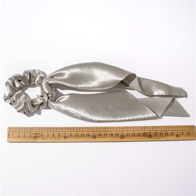 Cinta larga de seda brillante para mujer y niña, bandas elásticas para el cabello, nudo de lazo, soporte para cola de caballo, lazos para el cabello, accesorios para el cabello