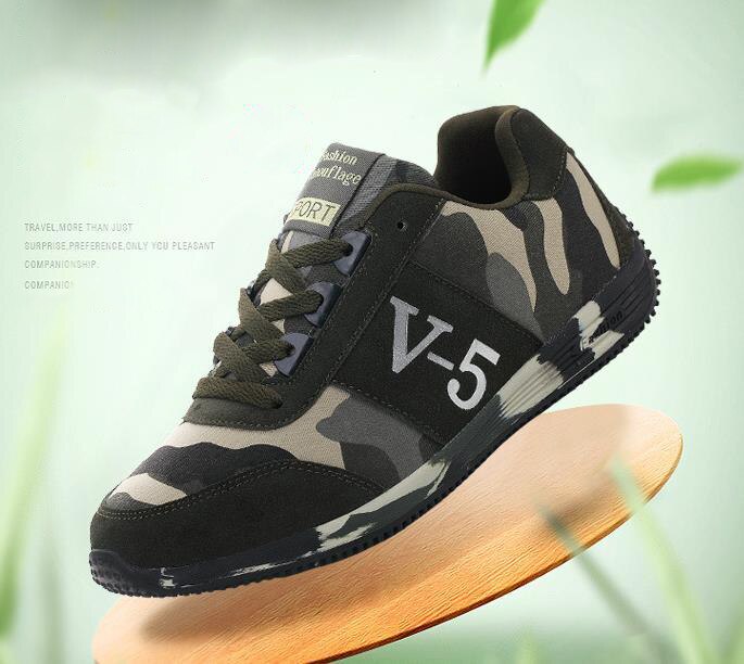 Comprehensive Training Shoes Camouflage Canvas Travel Shoes Cadet Couple Men Walking Shoes Flat Sneakers Single Shoes Man: 35
