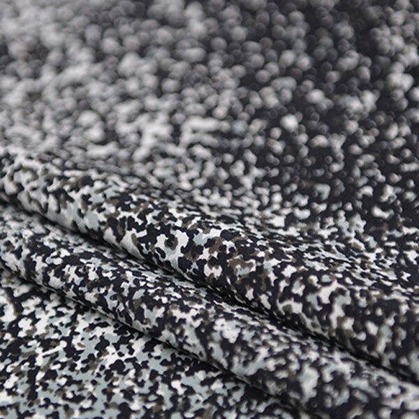 Tela de seda pura crepé de chine, 17momme, 135cm de ancho, mini estampado de manchas, SCDC1194