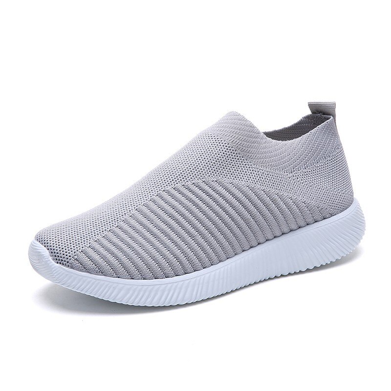 Women Stretch for Casual Shoes Mesh Flat Walking Shoes Sneakers Weaving Socks Sneakers Casual Student Breathable Female: 826grey / 36