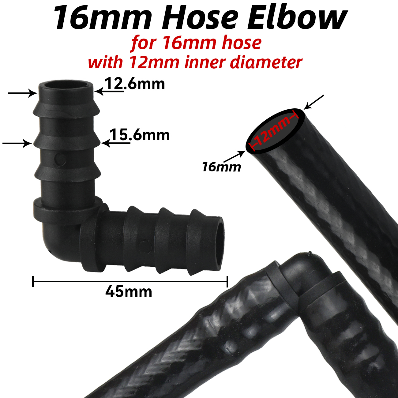 Kesla 1/2 "Druppelirrigatie Connectoren Kit Koppeling T-Elleboogplug Voor 1/2 Inch 16Mm Tubing Tuinslang Reparatie Verlenging