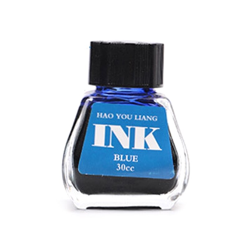 Fountain Pen Ink Bottle 15 Colors 30ml Ink Bottle for Beginners Kid Home Office School Writing Drawing Art Illustrations: pure blue