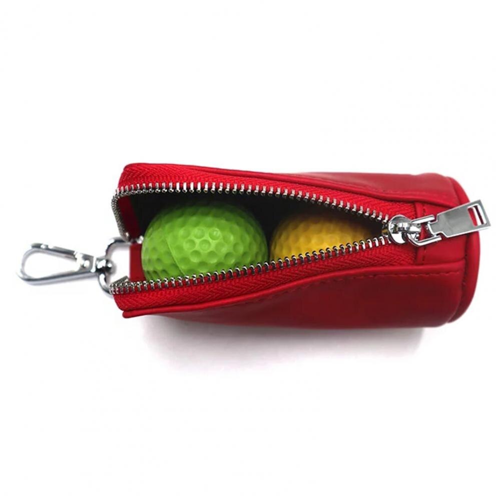 Portable Small Golf Ball Bag Mini Waist Pack Faux Leather Key Case Storage Pouch for Golf Lovers Golf Ball Container