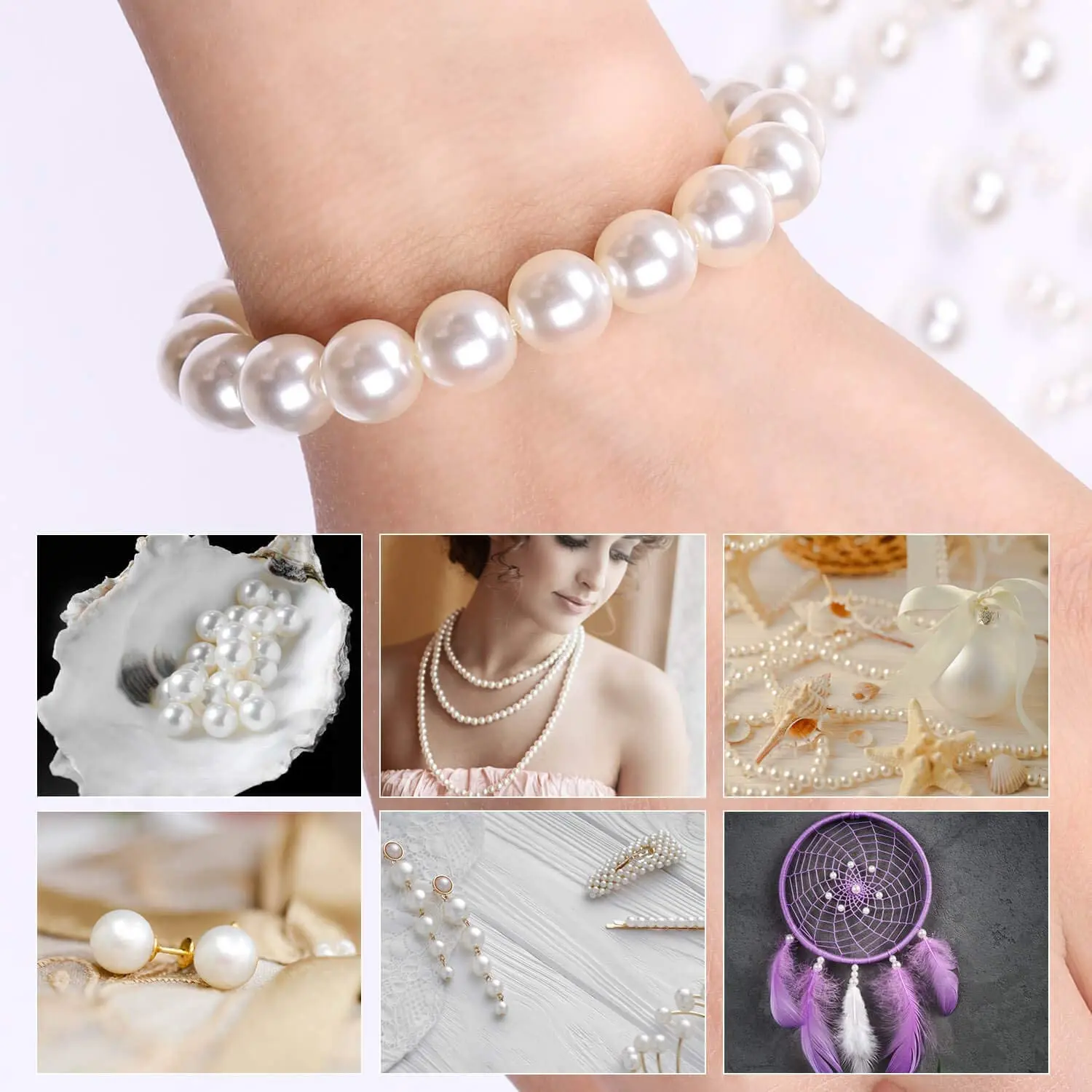 3/4/6/8/10/12/14/16mm Parel Kralen Wit Beige ABS Losse Ronde Kralen Craft Voor Mode-sieraden Maken DIY Craft Kledingstuk Kralen
