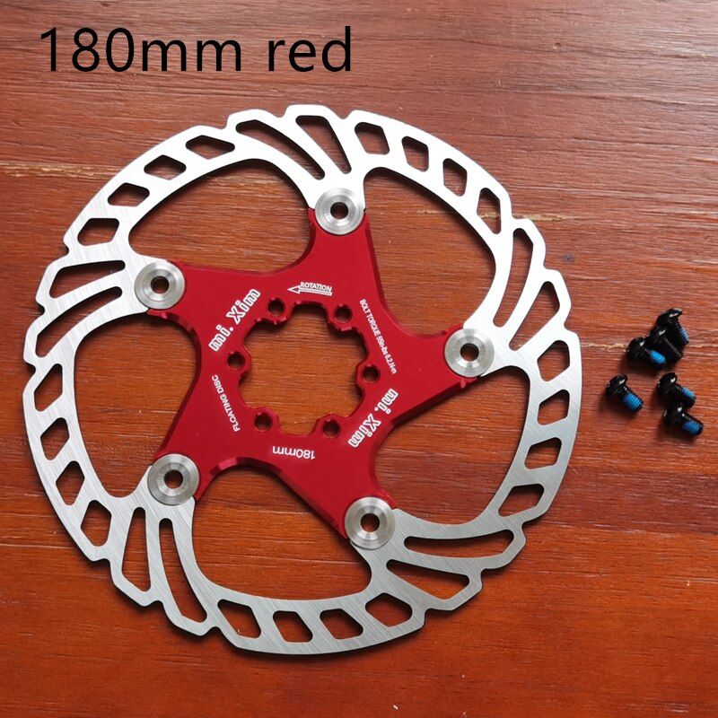 neue MTB 140/160/180/203mm Fahrrad bremsscheibe Straße Schwimm Fahrrad Bremse Sechs Nagel Rabatt für Mountainbike Bremsscheiben: rot 180mm