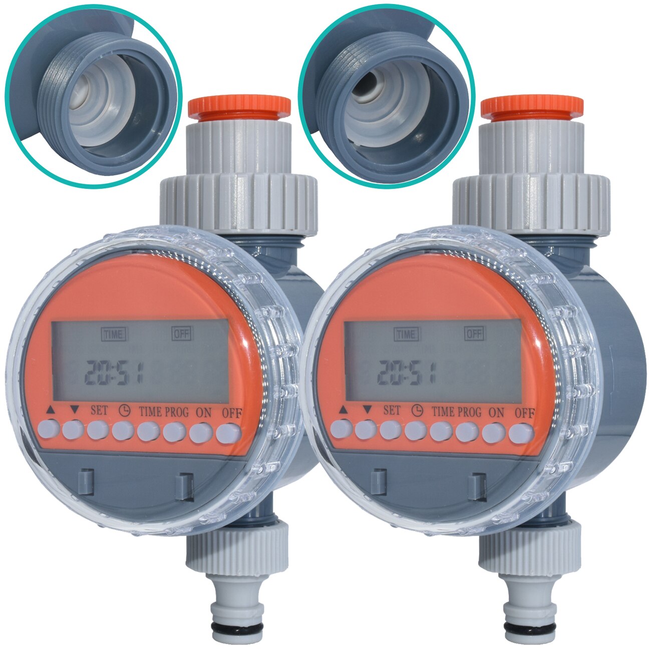 KESLA Garden Irrigation Ball Valve Water Timer LCD Automatic Electronic Irrigator Home Watering Controller System Greenhouse