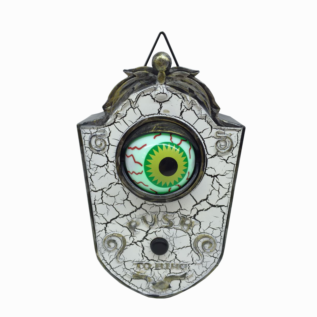 Halloween Doorbell Rotating Eyes Decor With Spooky Sounds Talking Doorbell With Lightup Eyeball Prop For Party House: B