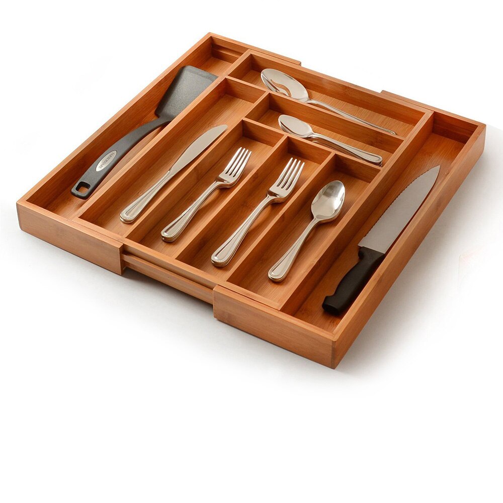 Expandable Drawer Organizer Tray Spoon Cutlery Separation Finishing Storage Box Cutlery Organizer Kitchen Accessories Organizer
