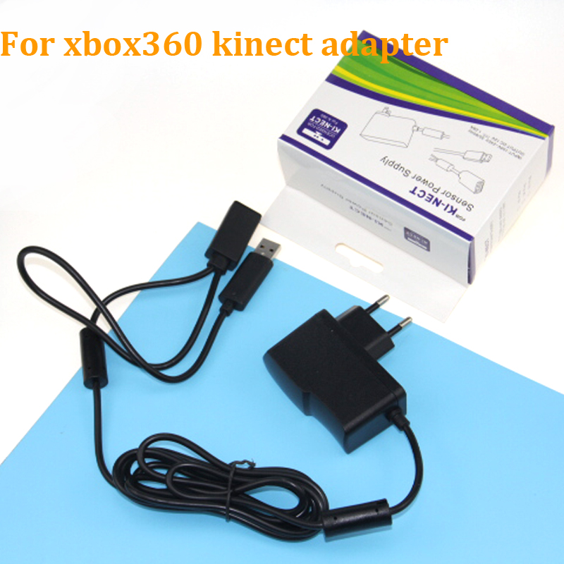 EU USB AC Adapter Voeding met USB oplaadkabel voor Xbox 360 XBOX360 Kinect Sensor