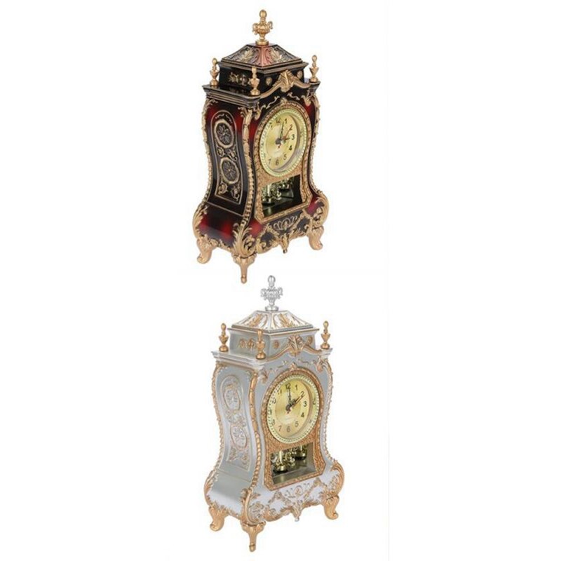 Vintage Desk Retro Alarm Clocks Classical Royalty Living Room TV Cabinet Desk Furnishing Sit Pendulum Clock CNIM
