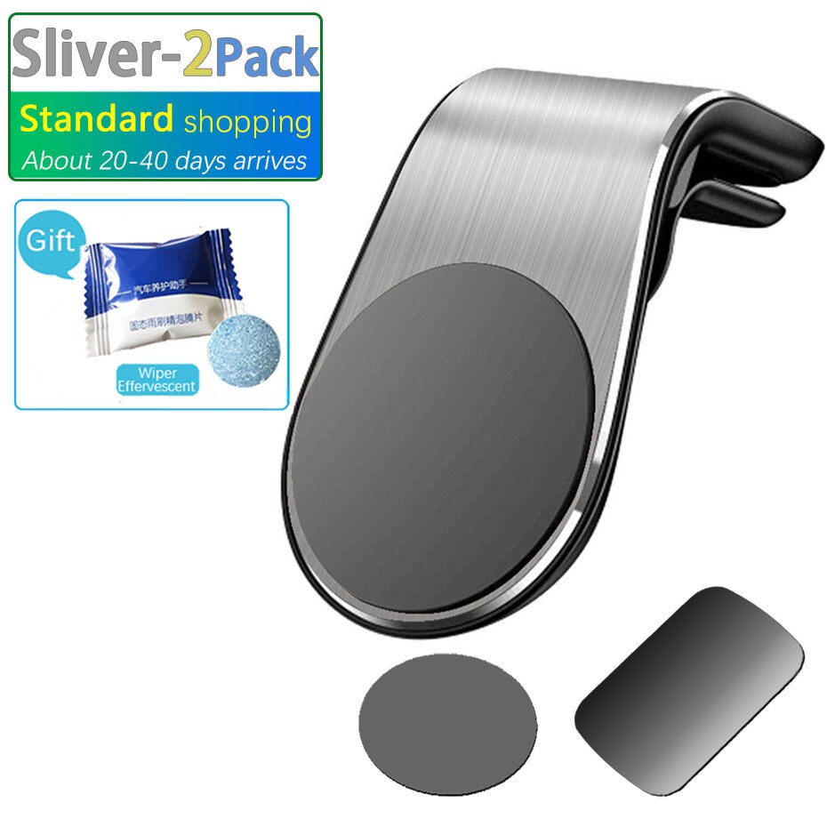 Leeioo bilholder til telefon i bil mobil support magnetisk telefonholder til tablets og smartphones suporte telefone: Flis 2 stk-standard