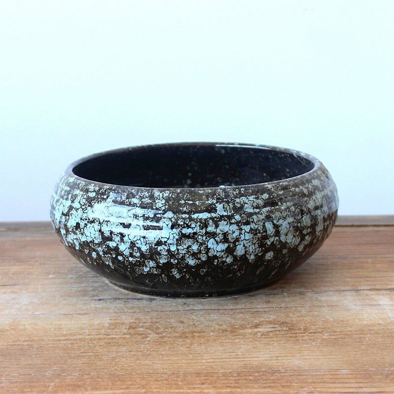 Ceramic Succulent Flower Pot Ceramic Desktop Pot Garden Pots Indoor Garden Plant Root Growing Pot Home Decoration: Green