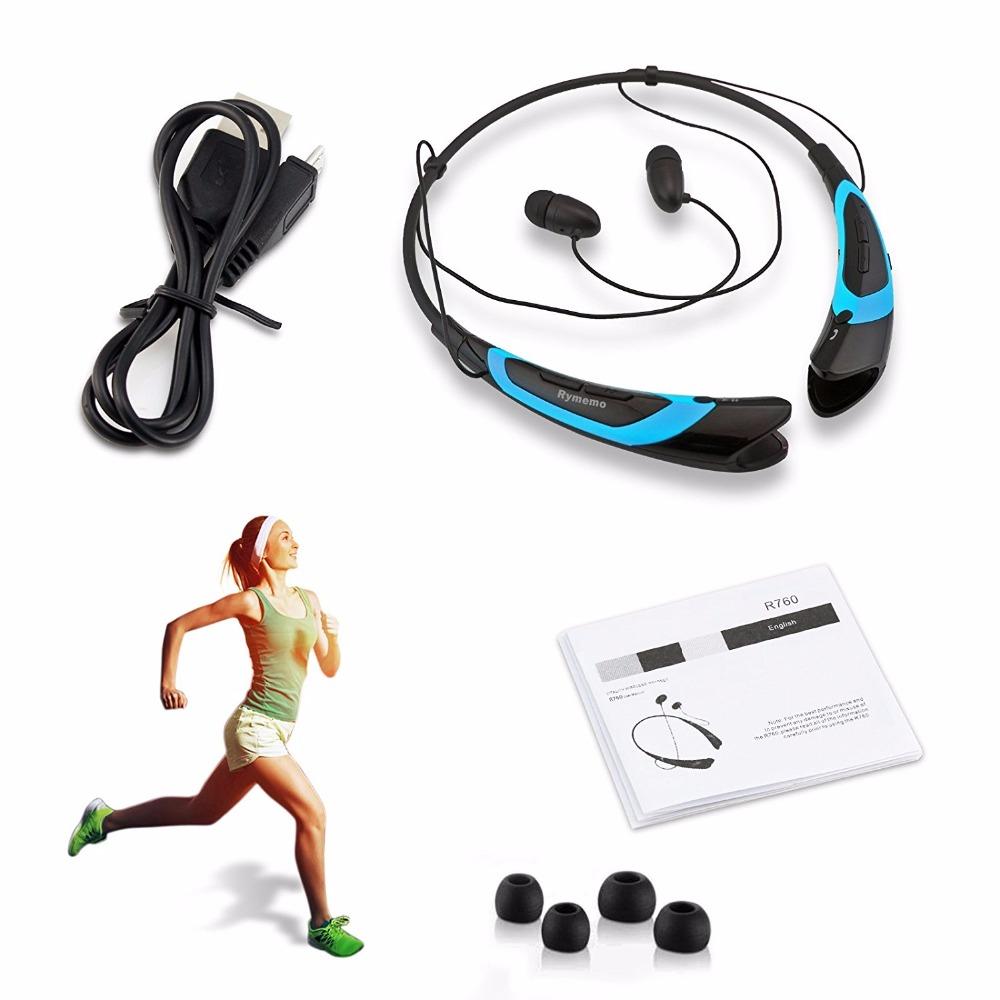Sports Bluetooth Headset HBS760 Wireless Stereo Neck Hanging Bluetooth Headset V4.1 Headphone Neck Hanging High Fidelity Call