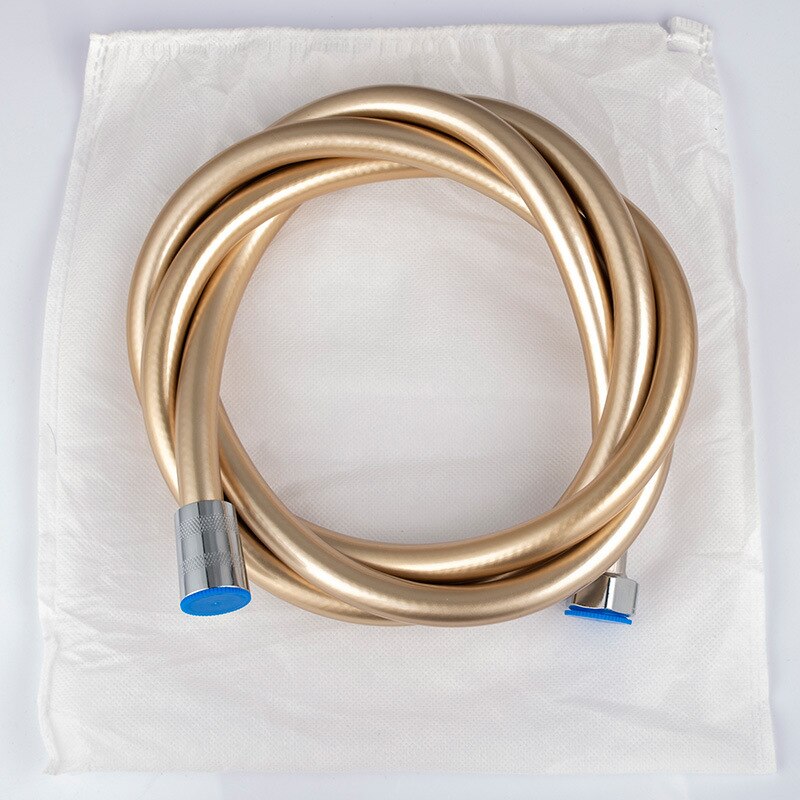 Shower Hose Pipes Fittings Shower Holder Water Pipe For Bath Stainless Steel Shower Head Bathroom Accessories: 2m PVC-gold