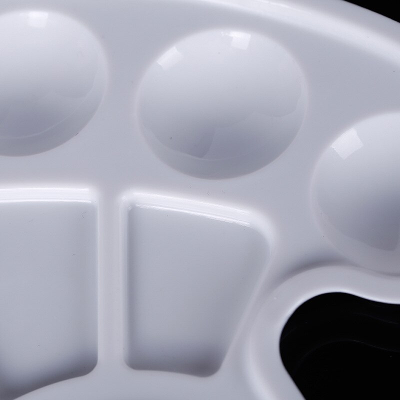 Paleta de pintura aguada Ovalada para niños, paleta de plástico para pintar a mano, paleta de pie, suministros de arte para Grafiti de manualidades, 1 ud.