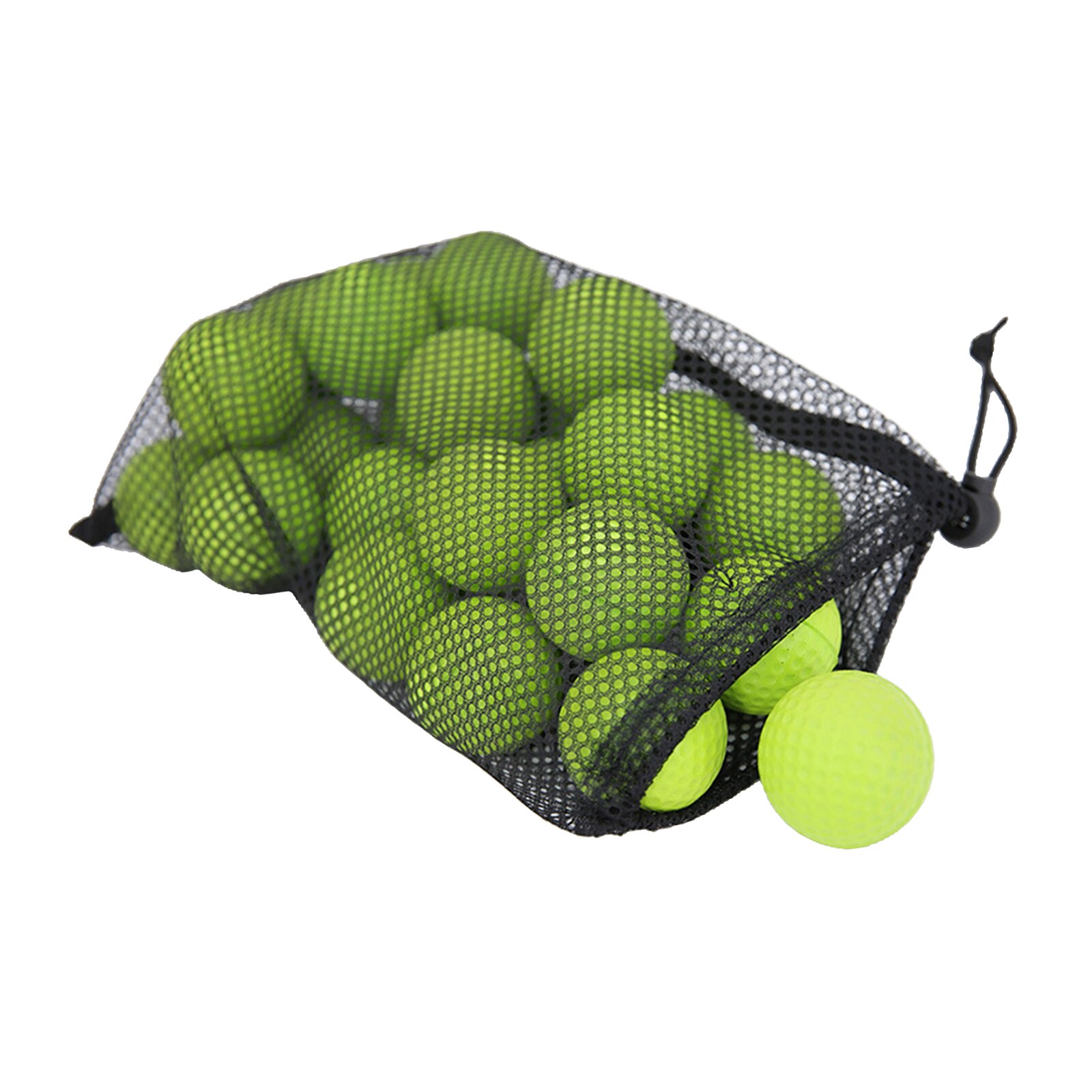 Pack of 24 Golf PU Practice Balls Green Indoor Outdoor Training
