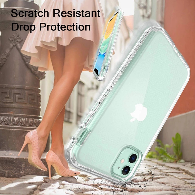 Telefoncover med 360 front og bagside til iphone 15 12 11 13 14 max mini xs x xr xsmax  se 8 7 6 plus cover, gennemsigtigt coque