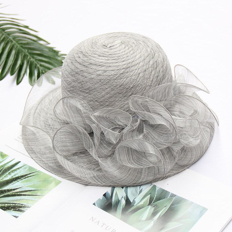 Kongelig blonde visir hat kvindelig sommer strand aften fest hat: 003