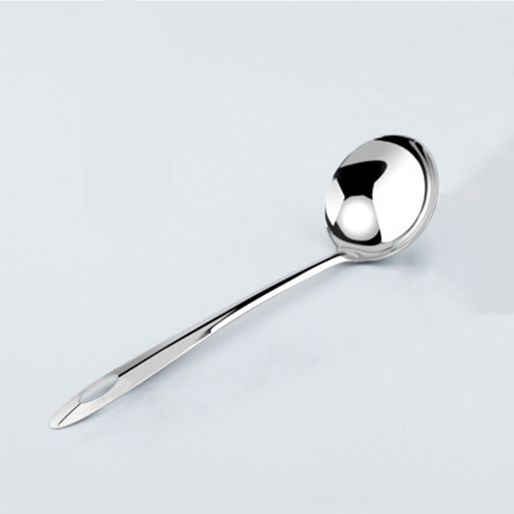 Stainless Steel Spoon And Leaky Spoon Colander Pot Spoon Long Handle Kitchen Cooking Tool Slotted Ladle Soup Ladle: Small soup ladle