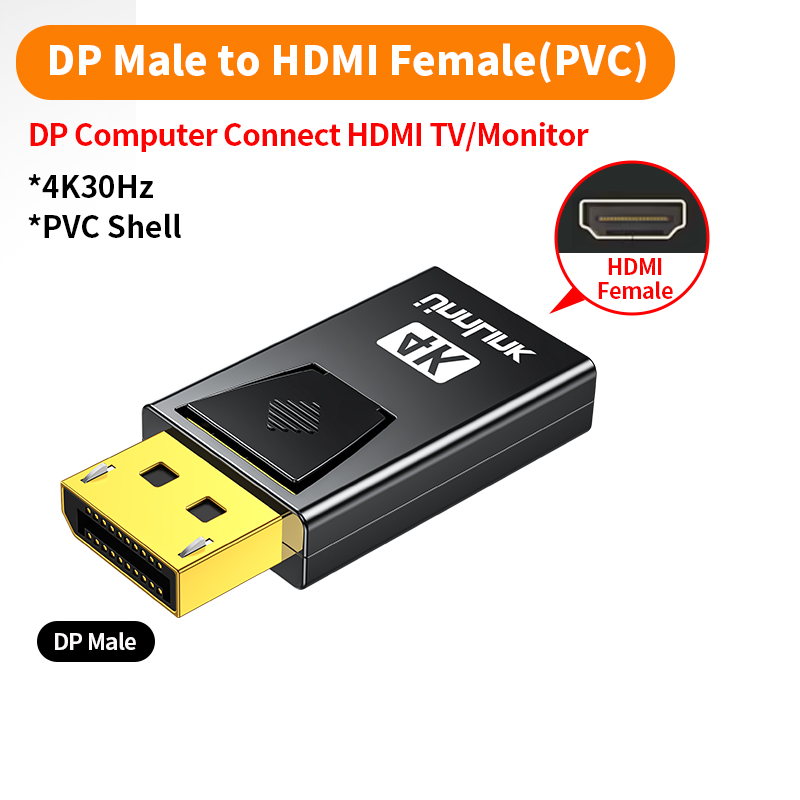 Unnlink Adapter 4K DisplayPort na HDMI DP męski na żeński Konwerter HDMI do karty graficznej PC Laptop na monitor HD TV Projektor: royal blue