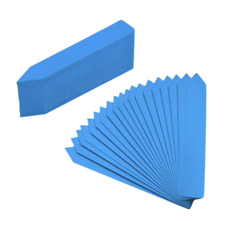 100/20 Pcs Gardening Plant Label Waterproof Plant Markers Plastic Insert Ground Card T shaped Plant Sign: blue / 20pcs / L