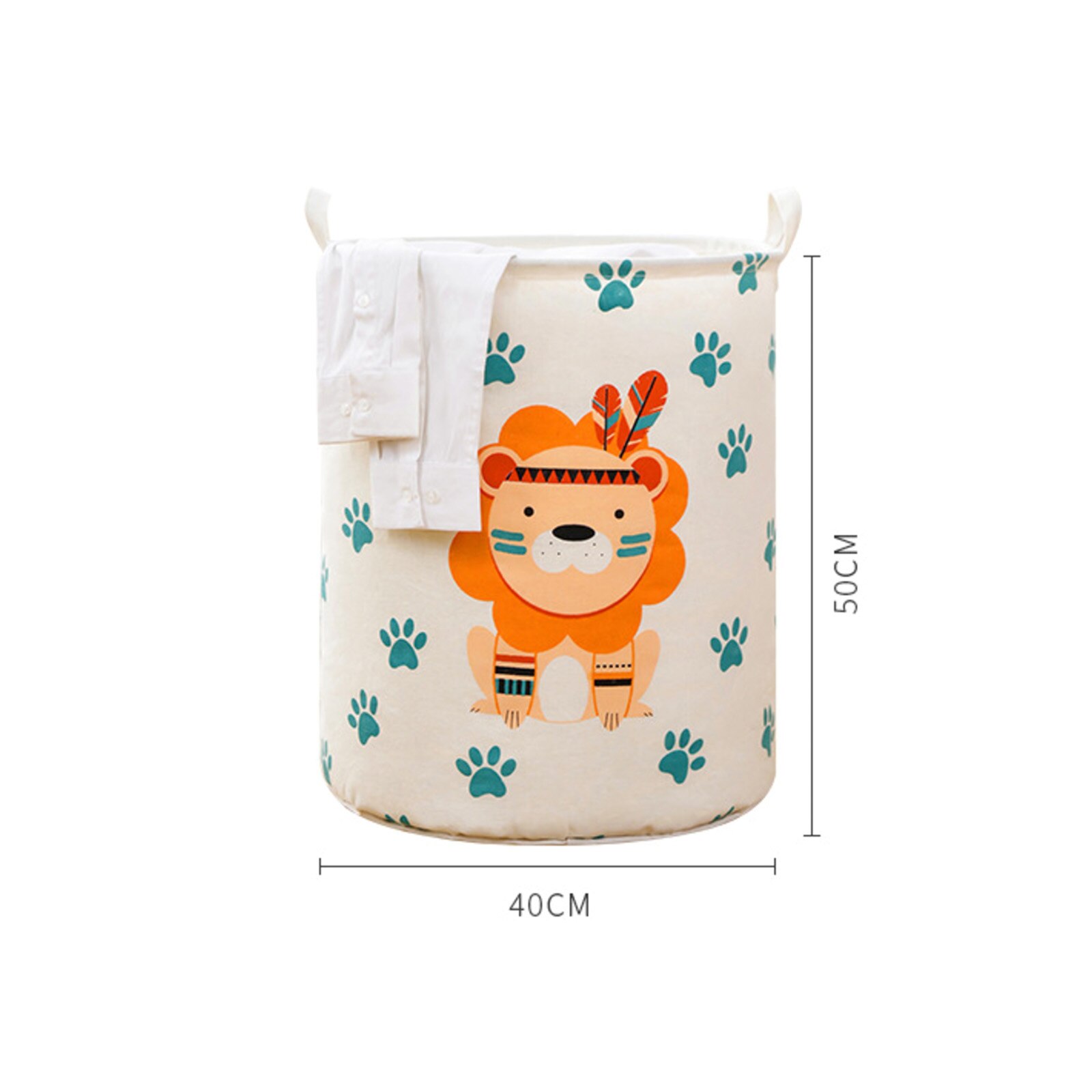 Baby Laundry Basket Cute Dinosaur Foldable Toy Storage Bucket Picnic Dirty Clothes Basket Box Canvas Organizer Cartoon Animal
