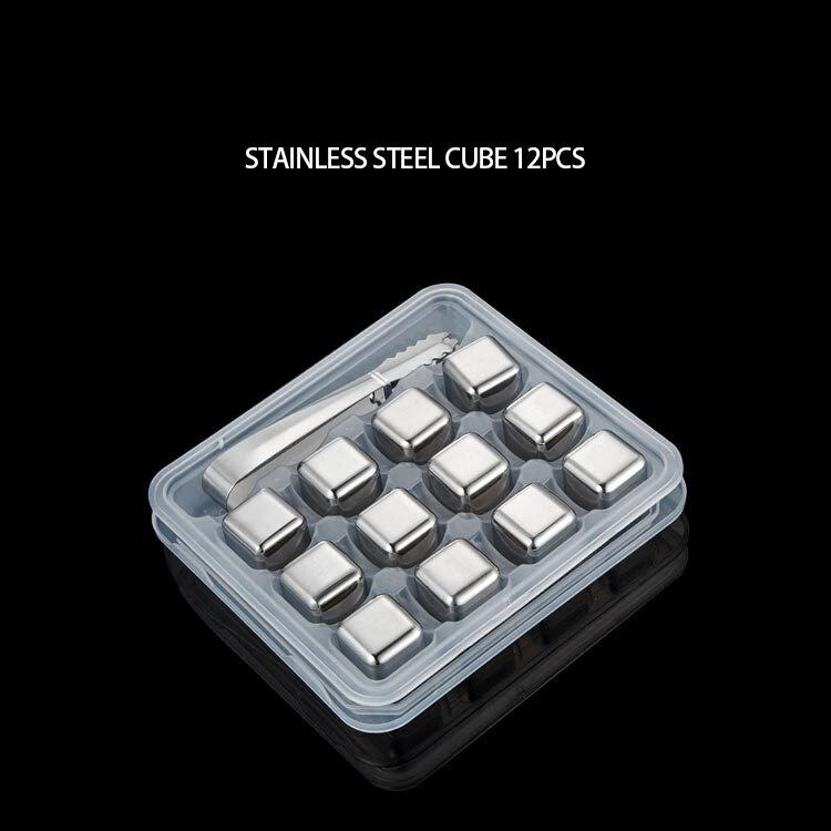 Rvs Ice Cubes, Herbruikbare Chilling Stones Voor Whiskey Wijn, Houd Je Drankje Koud Langer Ijs Deeltjes: 8