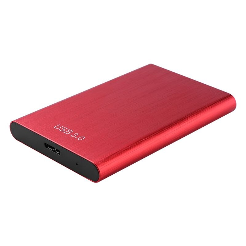 Caja de carcasa de disco duro SATA USB3.0 de 2,5 pulgadas, estructura sin tornillos de aleación de aluminio para 7mm 9,5mm 2,5 pulgadas SATA: Rojo