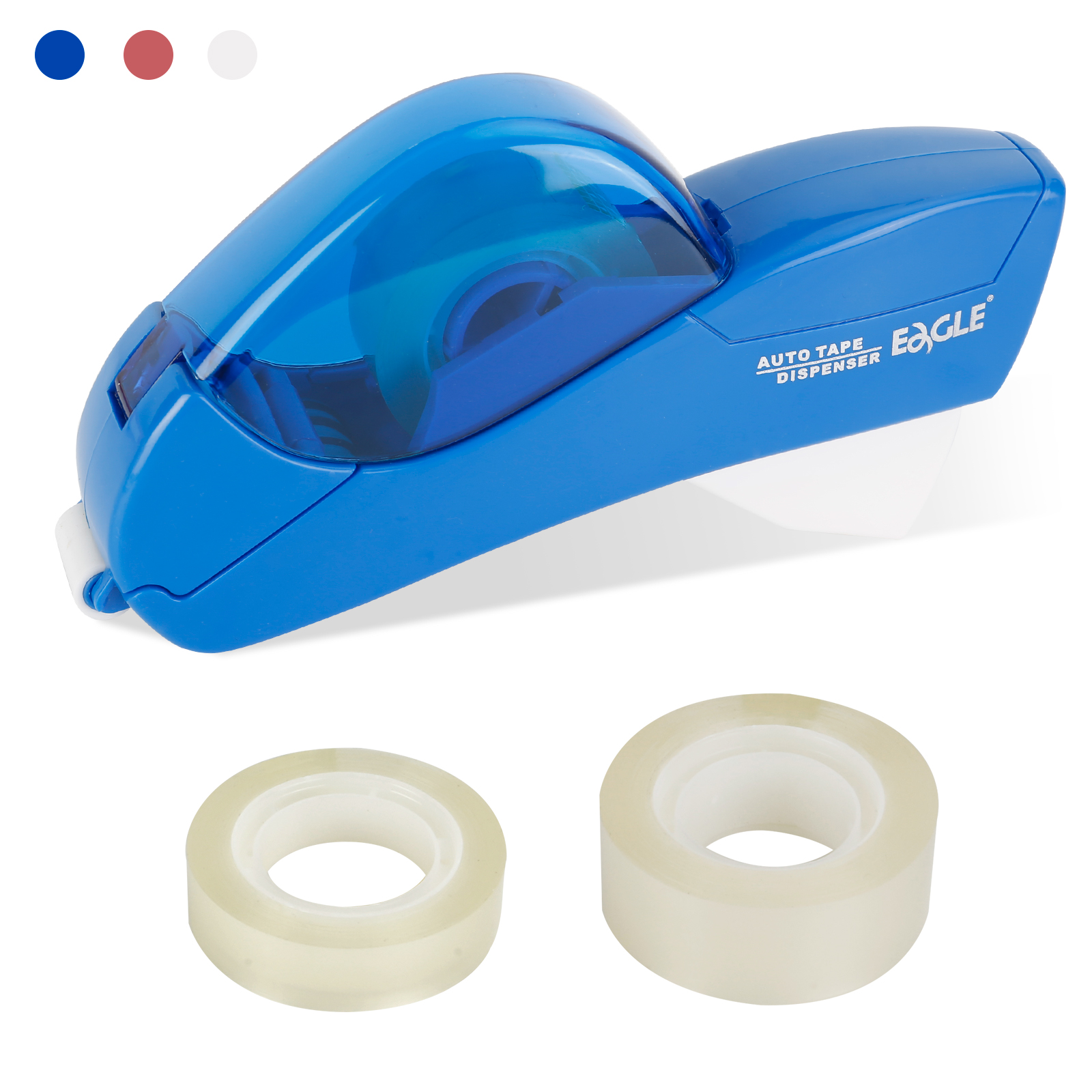 Auto Tape Dispenser Cutter With Tow Roll Tape Portable Stationery Hand Held Tape Holder For Wrapping Office Home School Supplies