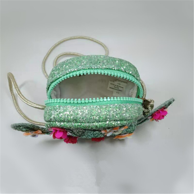 Creatieve Groene Cactus Plant Schoudertassen Mode Pailletten Bloem Mini Bloem Crossbody Zakken Mobiele Telefoon Portemonnee