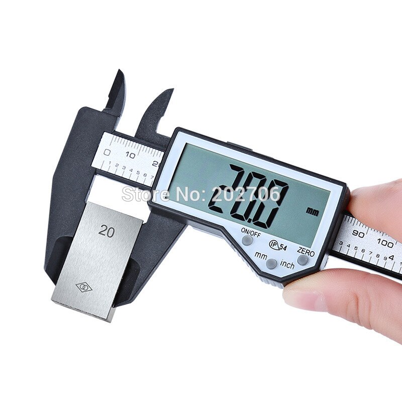 150mm 6 inch LCD Digital Electronic Carbon Fiber Vernier Caliper Gauge Micrometer Measuring Tool Ruler Digital Calipers