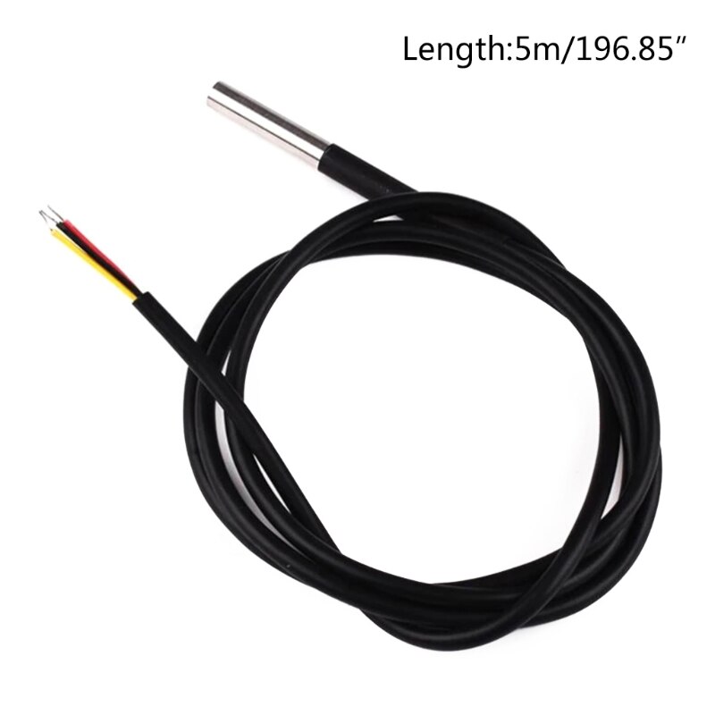 DS18B20 Temperature Sensor Waterproof Digital Thermal Probe Sensors for Aquarium 101A: 5 meters