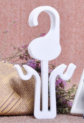 50pcs slipper hanger shoes supermarket sandal hook holder people cotton-padded shoe plastic hook hanger: 4030 White