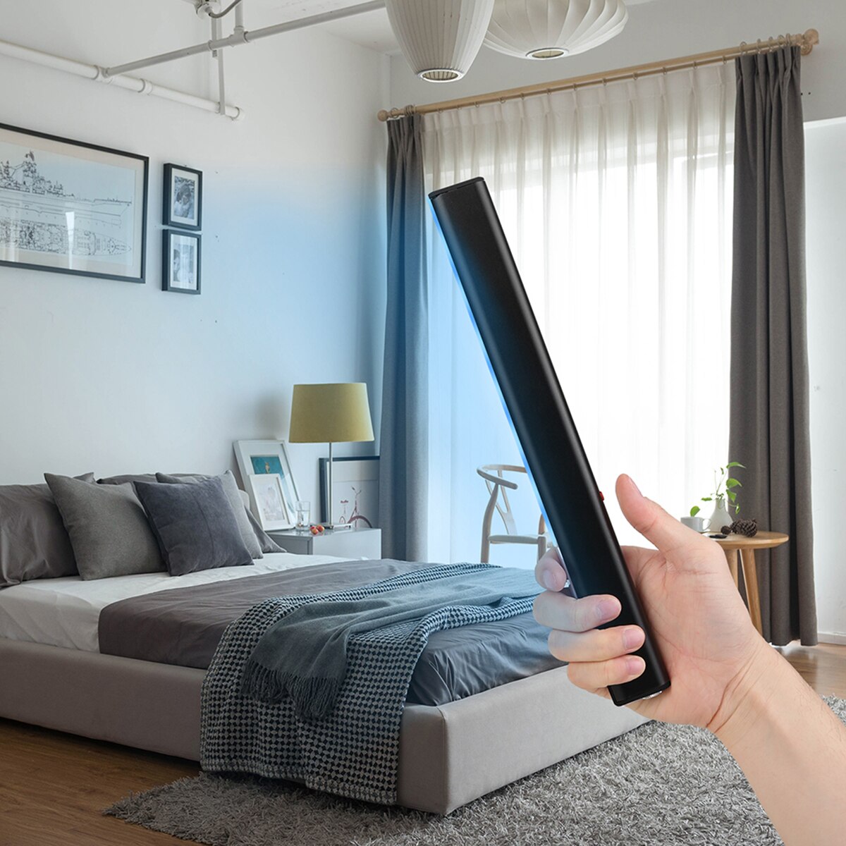 Portable Rechargeable UV Light Sterilization Stick Handheld Ultraviolet Disinfection Rod Home Travel Sterilizer Wand Sanitizer