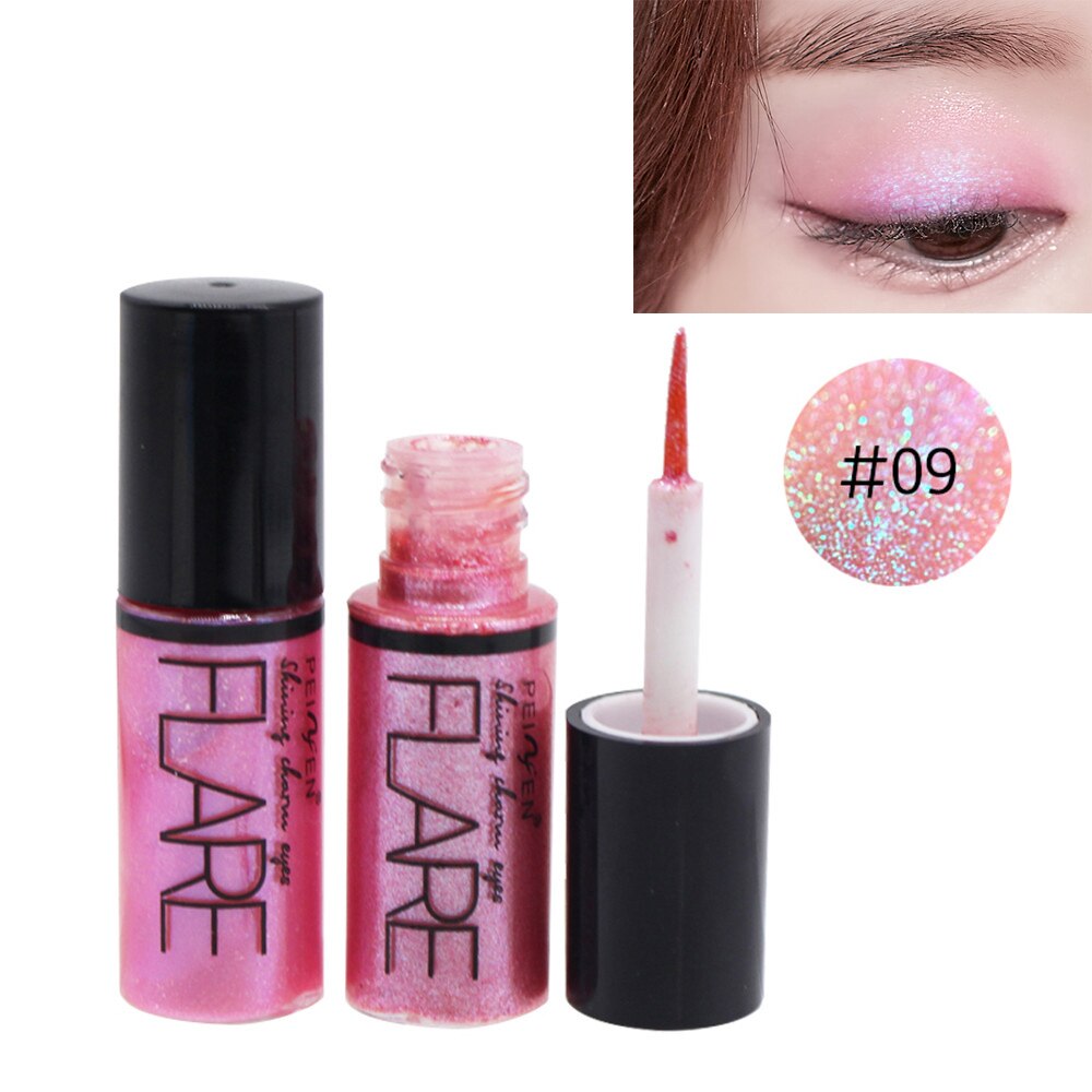 1pc langtidsholdbare vandtætte flydende øjenskygger metallisk glød glitter flydende eyeliner til kvinder fest makeup skønhed øje kosmetik: 9
