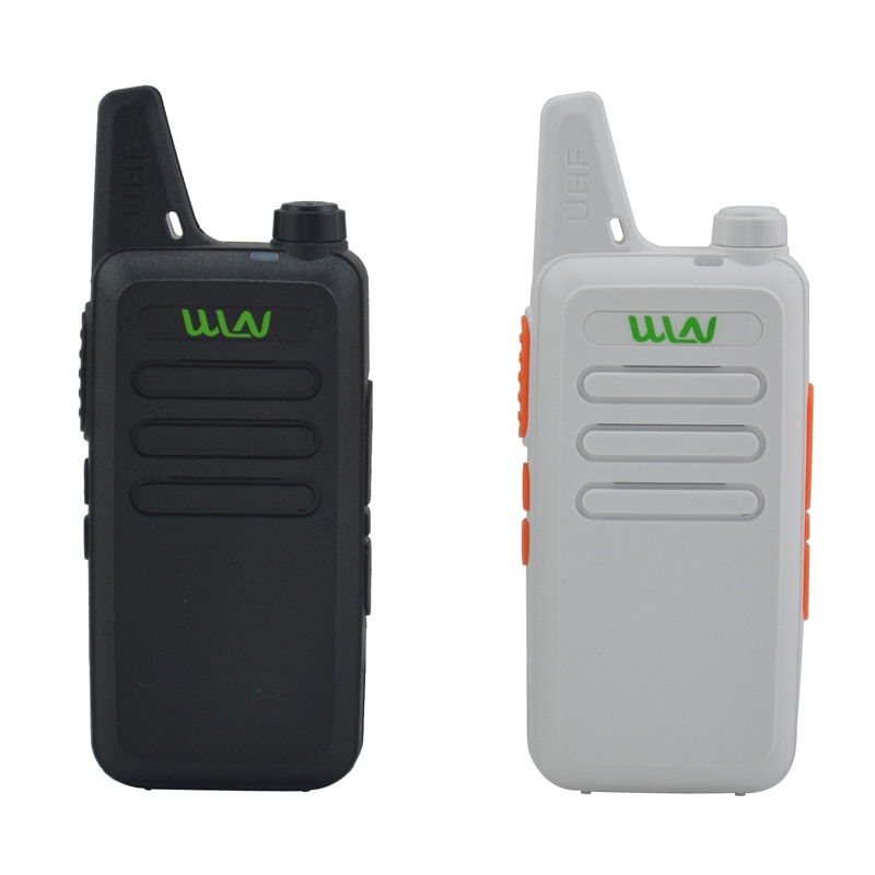 2 uds x ganar KD-C1 negro/blanco 16 canal Ultra-delgada mini Walkie Talkie de UHF 400-470 MHz de Radio de jamón