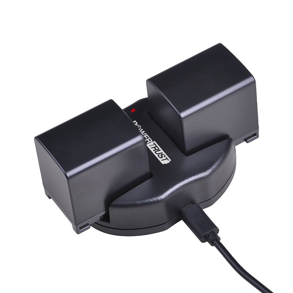 2Pcs 2500mAh BP-819 BP819 Battery and Fast Charger for Canon BP-827 BP 827 BP-819 BP-807 BP-809 BP 808 HF11 HF20 HF21 HF100