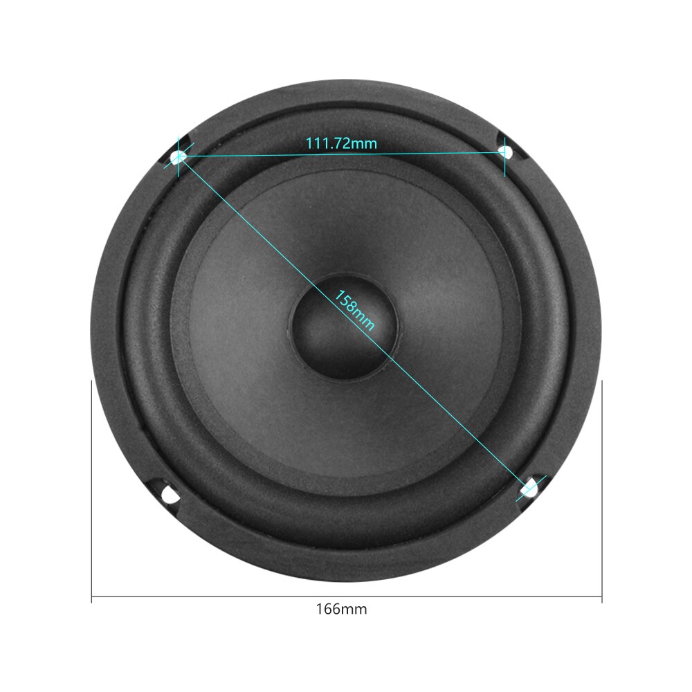 Aiyima 6.5 tommer mellemtoner bashøjttaler driver 2 ohm 100w musik hifi stereohøjttalere woofer diy to måder crossover bilhøjttaler