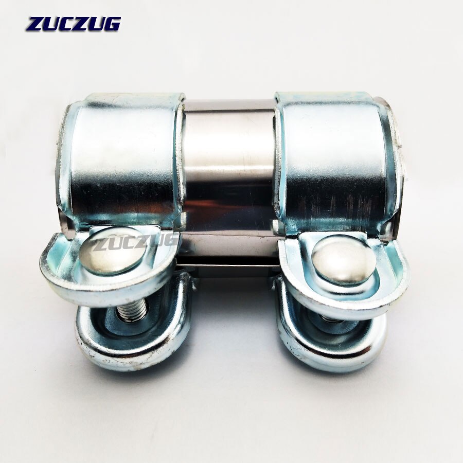 2.0 inch Stainless Exhaust Sleeve Butt Joint Clamp Exhaust OD Pipe Sleeve Coupler Step Clamps