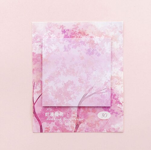 Bloc de notas Kawaii, hojas creativas, notas adhesivas, planificador, papelería, suministros escolares, pegatinas de papel, 30 hojas