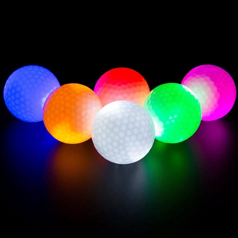 10 Pcs LED Lighted Golf Balls LED Golf Practice Ball Special Golf Balls Constant Brightness Glitter for Playing at Night