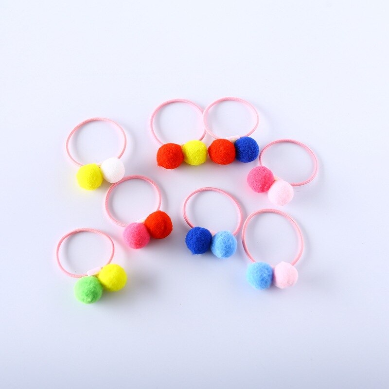 Bandes élastiques pour cheveux de princesse, boule de couleur pour enfants, coiffure pour bébé, accessoires pour cheveux pour filles, 10 pièces,